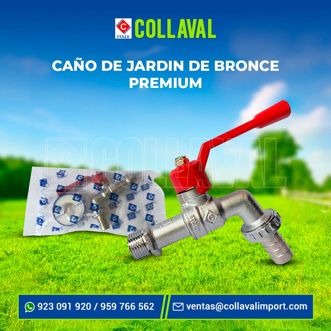 caño de bronce cromado premum